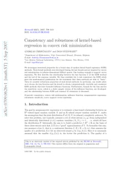 Consistency and robustness of kernel-based regression in convex risk
  minimization