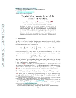 Empirical processes indexed by estimated functions