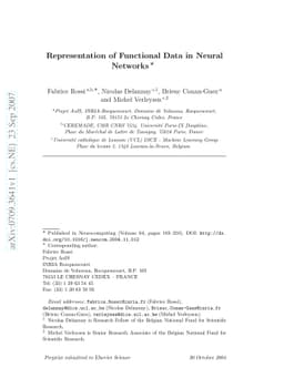 Representation of Functional Data in Neural Networks