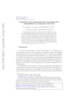 Variations and estimators for the selfsimilarity order through Malliavin
  calculus