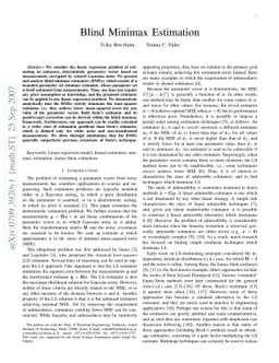 Blind Minimax Estimation