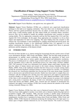 Classification of Images Using Support Vector Machines