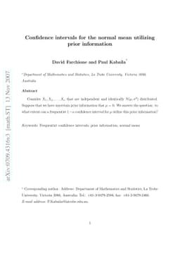 Confidence intervals for the normal mean utilizing prior information