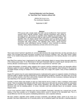 Practical Multiwriter Lock-Free Queues for "Hard Real-Time" Systems
  without CAS