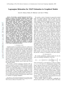 Lagrangian Relaxation for MAP Estimation in Graphical Models
