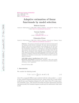 Adaptive estimation of linear functionals by model selection
