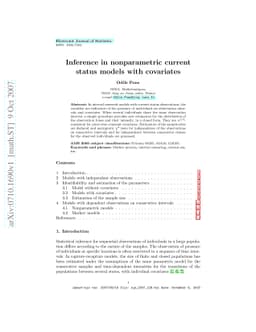 Inference in nonparametric current status models with covariates