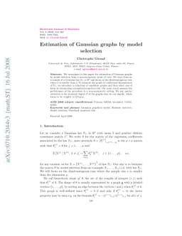 Estimation of Gaussian graphs by model selection
