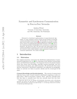 Symmetric and Synchronous Communication in Peer-to-Peer Networks