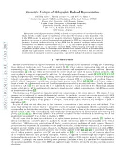 Geometric Analogue of Holographic Reduced Representation