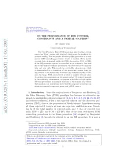On the performance of FDR control: Constraints and a partial solution