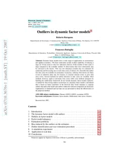 Outliers in dynamic factor models