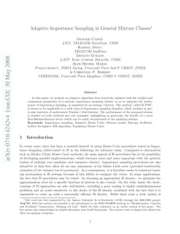 Adaptive Importance Sampling in General Mixture Classes
