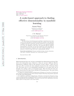 A scale-based approach to finding effective dimensionality in manifold
  learning