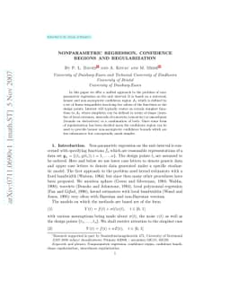 Nonparametric Regression, Confidence Regions and Regularization