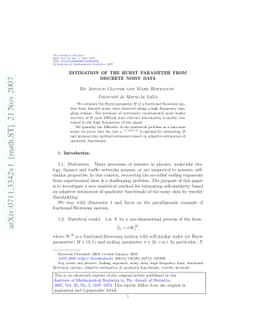 Estimation of the Hurst parameter from discrete noisy data