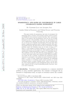 Sparsistency and rates of convergence in large covariance matrix
  estimation
