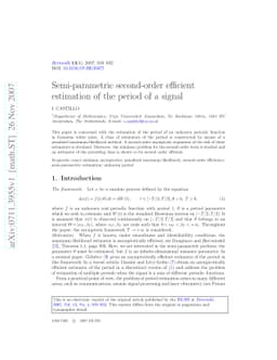 Semi-parametric second-order efficient estimation of the period of a
  signal