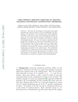 Circumspect descent prevails in solving random constraint satisfaction
  problems