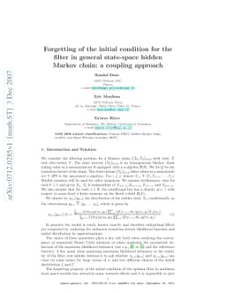 Forgetting of the initial condition for the filter in general
  state-space hidden Markov chain: a coupling approach