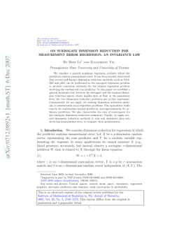 On surrogate dimension reduction for measurement error regression: An
  invariance law