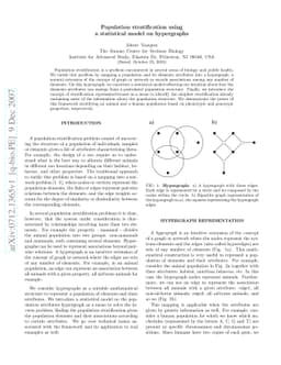 Population stratification using a statistical model on hypergraphs