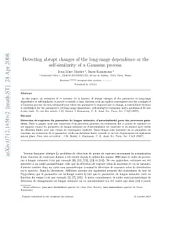 Detecting abrupt changes of the long-range dependence or the
  self-similarity of a Gaussian process