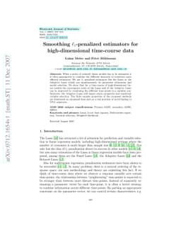 Smoothing $\ell_1$-penalized estimators for high-dimensional time-course
  data