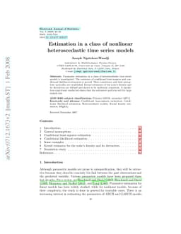 Estimation in a class of nonlinear heteroscedastic time series models
