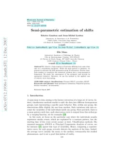 Semi-parametric estimation of shifts