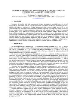 Numerical Sensitivity and Efficiency in the Treatment of Epistemic and
  Aleatory Uncertainty