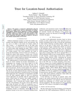 Trust for Location-based Authorisation