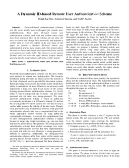 A Dynamic ID-based Remote User Authentication Scheme