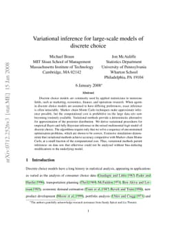 Variational inference for large-scale models of discrete choice