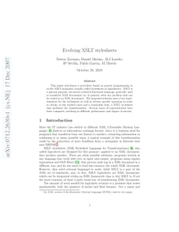 Evolving XSLT stylesheets