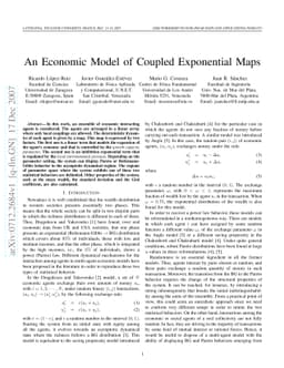 An Economic Model of Coupled Exponential Maps