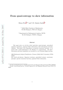 From quasi-entropy to skew information
