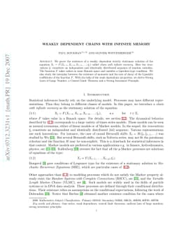 Weakly dependent chains with infinite memory