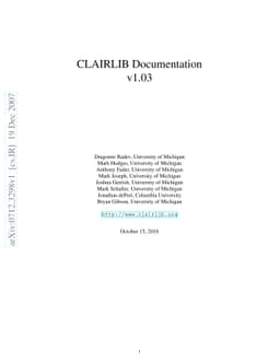 CLAIRLIB Documentation v1.03