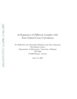 $m$-Sequences of Different Lengths with Four-Valued Cross Correlation