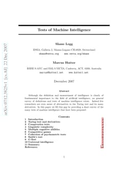 Tests of Machine Intelligence