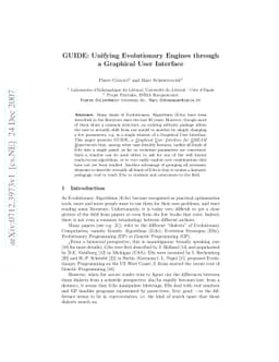 GUIDE: Unifying Evolutionary Engines through a Graphical User Interface