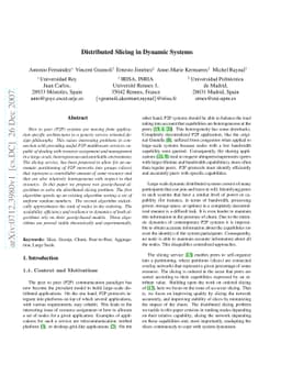 Distributed Slicing in Dynamic Systems