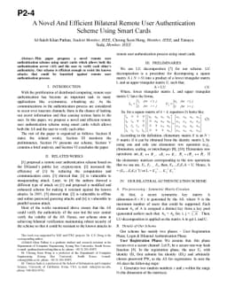 A Novel and Efficient Bilateral Remote User Authentication Scheme Using
  Smart Cards