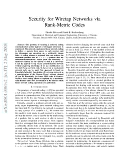 Security for Wiretap Networks via Rank-Metric Codes