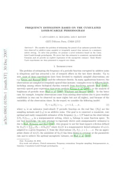Frequency estimation based on the cumulated Lomb-Scargle periodogram