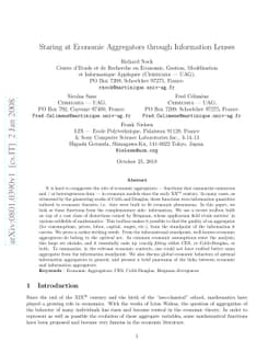 Staring at Economic Aggregators through Information Lenses
