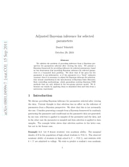 Adjusted Bayesian inference for selected parameters