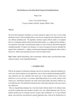 On the Robustness of the Delay-Based Fingerprint Embedding Scheme