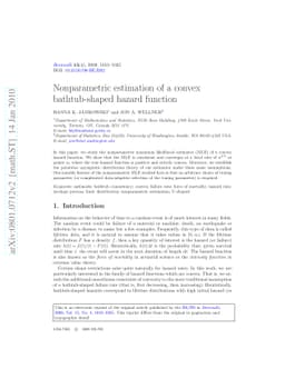 Nonparametric estimation of a convex bathtub-shaped hazard function